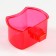 A bowl for birds with a mount to the rods 5x3.5 cm, red