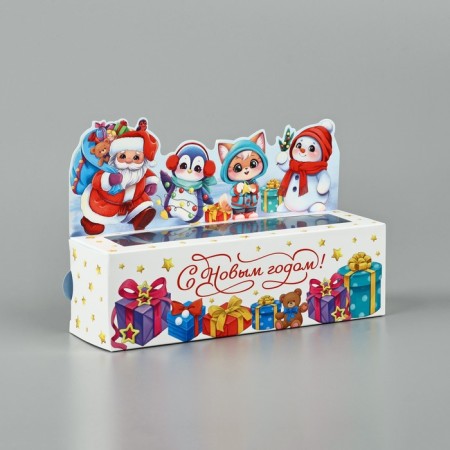Box for Makarun "Merry Company", 18 x 5.5 x 5.5 cm, New Year