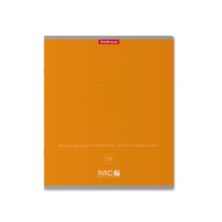 Notebook 24 sheets in a cage, erichkrause "MC-7", cover coated a cardboard, an offset unit, whiteness 100%, mix-3