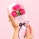 Bouquet of soap roses, fuchsia color