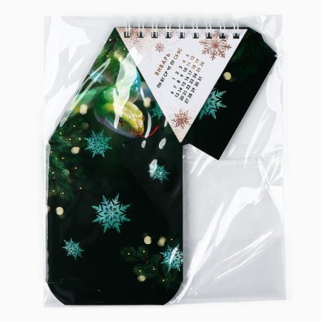 Calendar 2025 Triangular desktop on the spring “Happy New Year 2025”, 7.4x8.5 cm-7