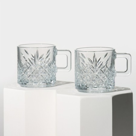 Set of glass mugs Timeless, 195 ml, 2 pcs