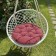 Billy swing pillow, diameter 60 cm, raspberry color