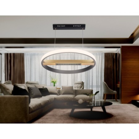 LED LED suspension with the control panel Ambrella Light, Linetech, FL51489, LED, 62 W, ​​4650LUM, 3000-6400K, black color, gold-8