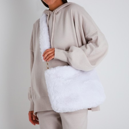 Bag Cross-Bodi with a zipper, white color-8