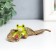 Souvenir Polystone "Frog with a snail on the leaves" 3.5x13.1x3.5 cm