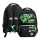 School backpack, 39 x 28 x 20 cm, Grizzly, ergonomic back, laptop department, black