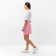 Women's skirt with a cut Mist p. 46, pink/white