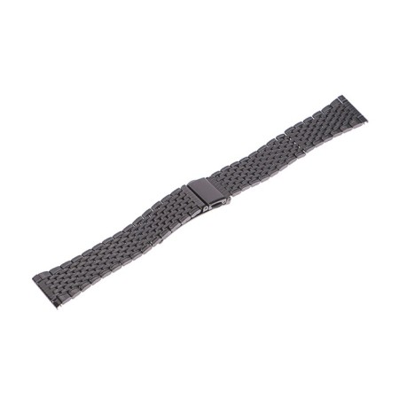 Solomon watch strap, 20 mm, metal, L-17 cm, black chrome