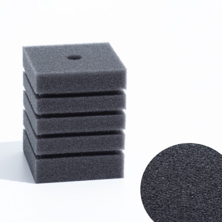 Rectangular sponge for the turbo filter No. 7, 8 x 8 x 10 cm, gray
