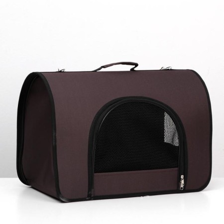 Bag - Animal carrying, 2 entrance, 49 x 30 x 35 cm, brown