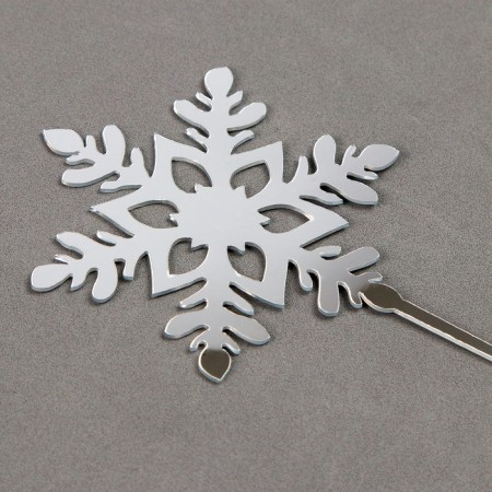 Set for decorating the cake "Snowflakes", 4 pcs., Silver color-2