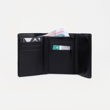 Women's wallet on magnets, black color-4