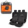 Covers for seats universal Airline RS-7K+, moisture-proof, set of 8 items, black