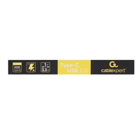 Cable Cablexpert CCB-USB2-amcmo1-1MW, type-C-USB, 3 A, 1 m, fast charging, white-3