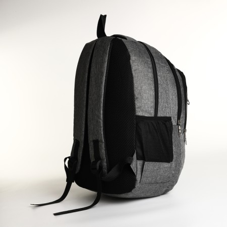 Youth backpack with lightning, 5 pockets, gray color-3