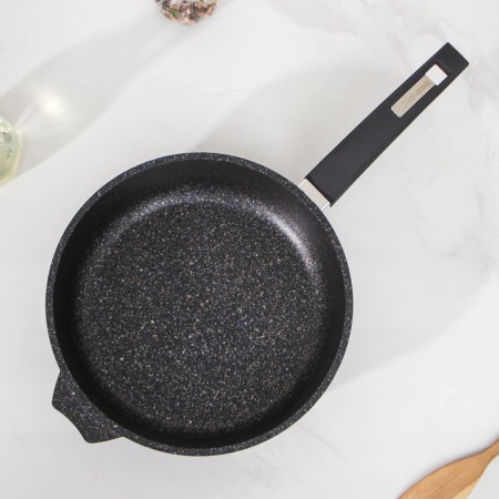 Frying pan “Granite Star”, D = 26 cm, plastic handle, anti -stick coating, black color-1
