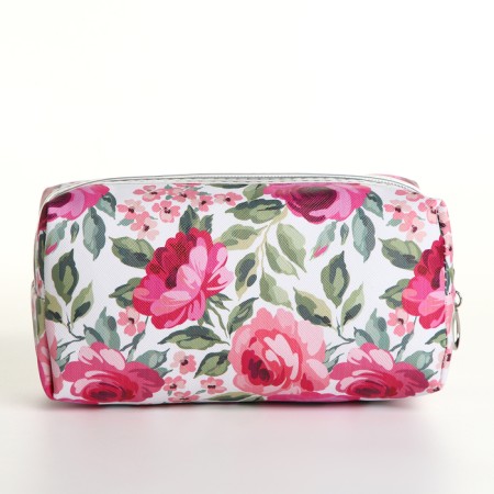 Cosmetic bag with lightning, white/pink color-1