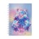 Notebook Gift Book on the comb 80l, line, color block, cover. 3D anime (17.7x13.7cm) 10539
