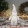 Soft toy "Snowman in a shiny cap" 38x19 cm, silver-white