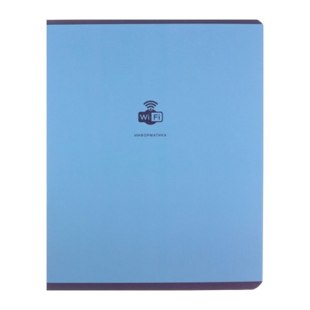 Subject notebook Monocolor.element, 48 sheets in the cage "Informatics", covered cardboard, lamination of software vag, selective varnish, offset block 70 g/m2