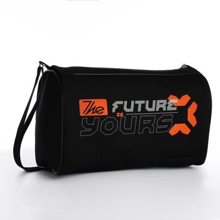 Sports Bag "Inscriptions", 40*24*21, lightning department, black-5