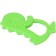 Silicone teething "Dino", green color, heap, button