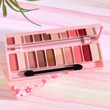 Palette of shadows for eyelids, 10 colors