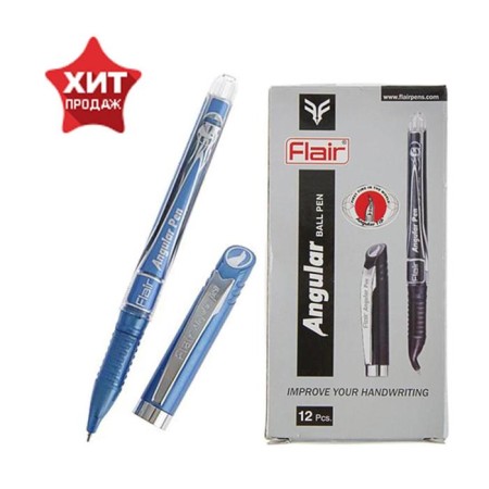 Ballic handle Flair angular for left-handed, node-bela 0.7 mm, blue rod