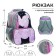 School backpack, 37 x 26 x 13 cm, ergonomic back, calligrata orth "cat"