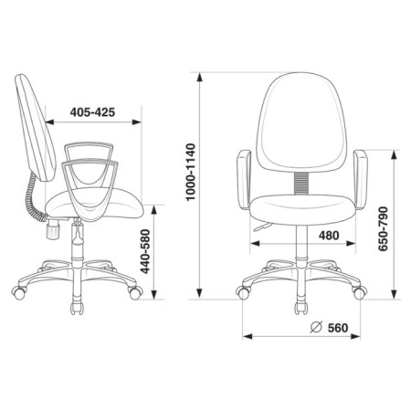 Armchair "Bureaucrat" CH-1300N/ Blue Prestige+ 3C06-4