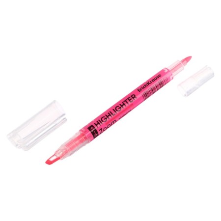 Textbook marker 0.5-3.5 mm Erichkrause Visioline V-16 zoom neon, bilateral, pink neon, water-based ink-3