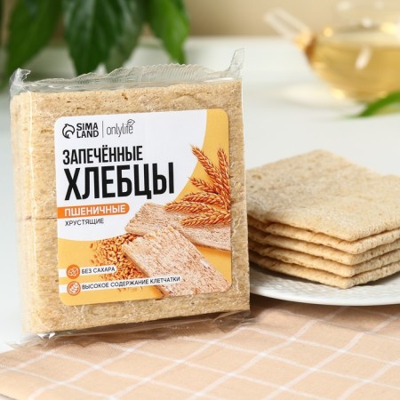 Baked wheat bread, without sugar, 60 g.