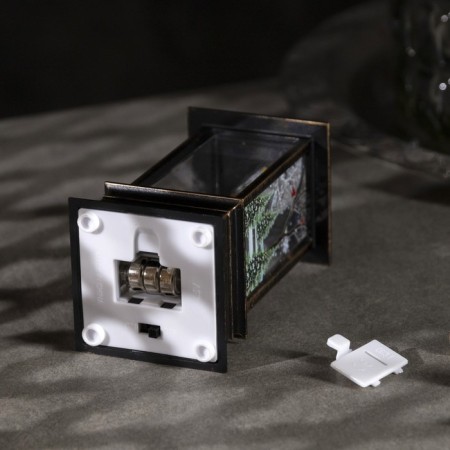 LED figure "Christmas tree in the lantern" 5 × 12 × 5 cm, plastic, batteries AG13x3, glow warm white-4