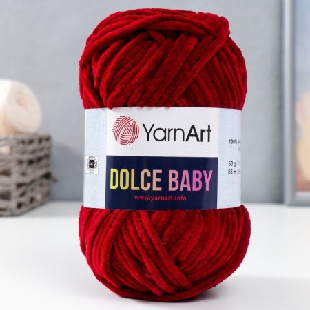 Yarn "Dolce Baby" 100% micropoliester 85m/50 g (752 cherries)