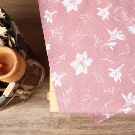 Bath sheet "Lily" 150x180 cm, 100% cotton, waffle canvas, 160 g/m2-1
