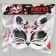 Kitsune carnival mask, black and red color