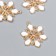 Decor for creativity Metal, enamel "Snowflake gold with white" 2.9x2.2 cm