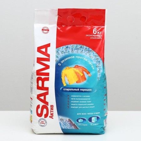 Sarma Active Washing Powder "Mountain Fresh", universal, 6 kg-1