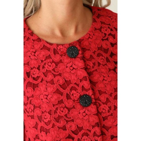 Female coat, size 46, red color-3