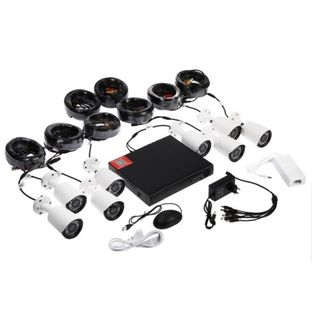 SI-CAM, HD, 8 exterior cameras, 2 megapixels, a set without HDD/SSD