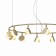 Suspended chandelier Mantra Shell, Led, 6360lm, 3000k, 300 mm, gold color