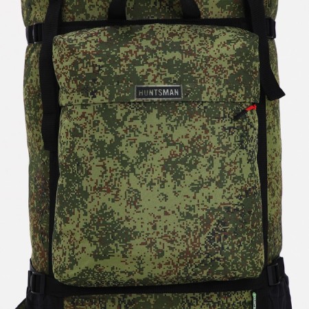 Tourist backpack, Huntsman, 60 liters, shine, 3 external pockets, khaki color-5