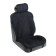 The cape on the seat "Alcantara" 140 x 52 cm, black with a blue line