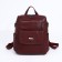 Women's backpack made of artificial leather with lightning, 2 pockets, burgundy color