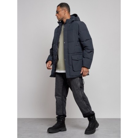 Extensive male winter park, size 54, dark blue color-1