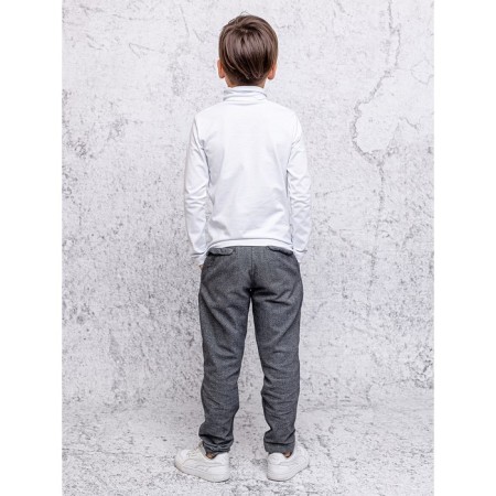 Turtleneck for a boy, height 134 cm, white color-3