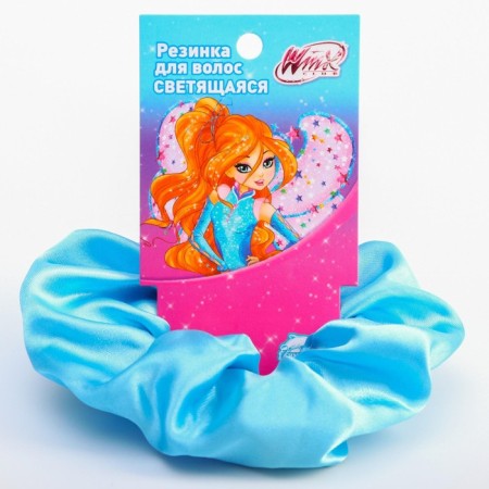 Luminous hair gum, blue "sparkle", winx-1