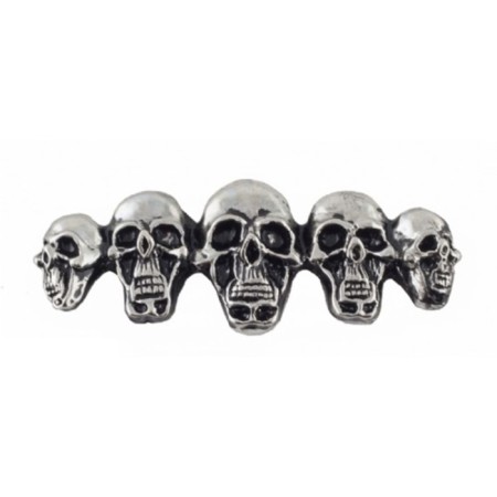 Decorative metal-dimensional sticker "Skull in Line"
