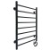 The electric heated towel -sprayer "Sanprise" Aurora P8, 500x800 mm, universal, black